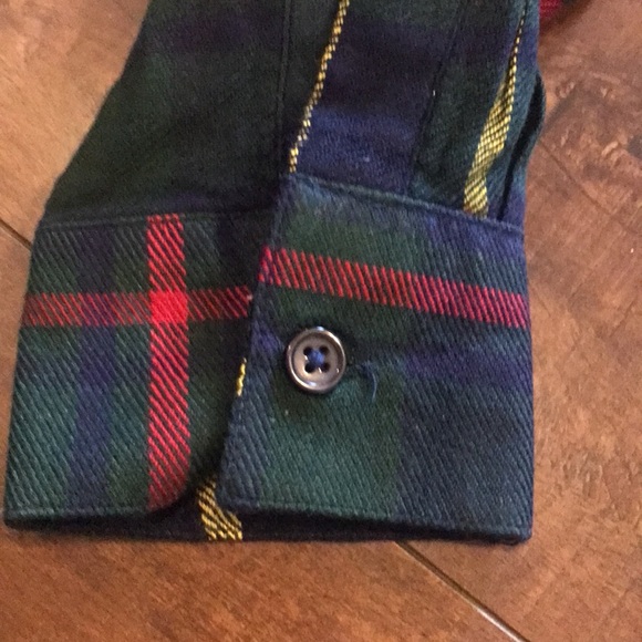 Icone Plaid Tartan Button Down Long Sleeve Collard Shirt Dress size XS - Picture 10 of 10